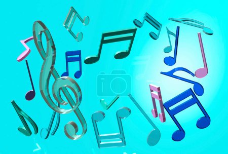 Photo for Musical notes background for poster design - Royalty Free Image