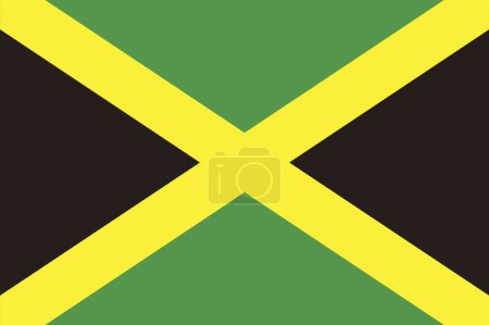 Foto de La bandera nacional de Jamaica - Imagen libre de derechos
