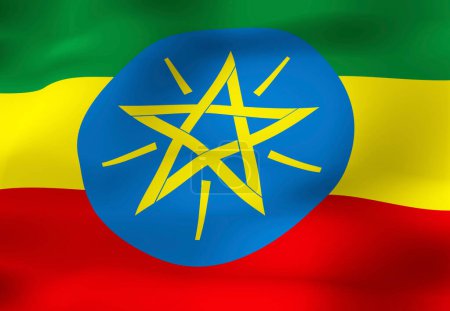 Téléchargez les photos : Le drapeau national de l'Ethiopie - en image libre de droit