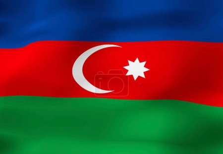 Foto de La bandera nacional de Azerbaiyán - Imagen libre de derechos