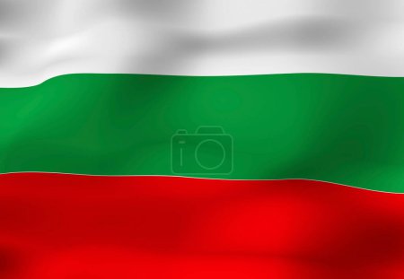 Le drapeau national de la Bulgarie 