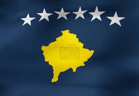 Téléchargez les photos : Le drapeau national de la République du Kosovo - en image libre de droit