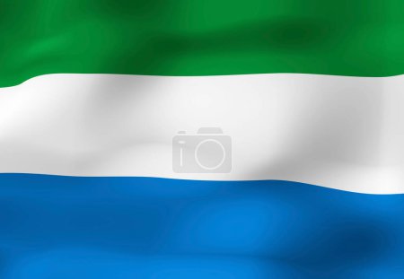 Photo for The National Flag Of Sierra Leone - Royalty Free Image