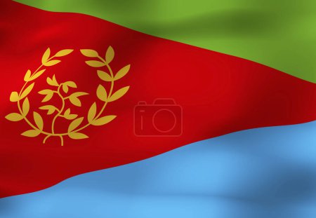 Foto de La Bandera Nacional de Eritrea - Imagen libre de derechos