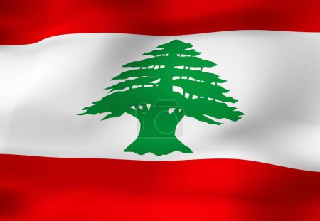 Foto de La Bandera Nacional del Líbano - Imagen libre de derechos