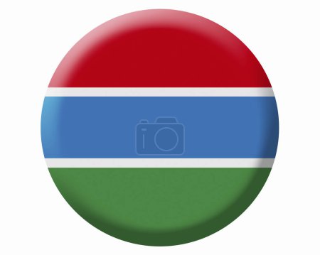 Foto de La Bandera Nacional de Gambia - Imagen libre de derechos