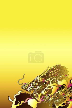 Téléchargez les photos : Dragons de style japonais, personnages de dessins animés asiatiques - en image libre de droit