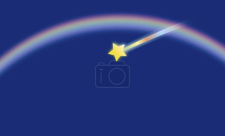 Téléchargez les photos : Illustration artistique colorée de l'étoile tombante - en image libre de droit