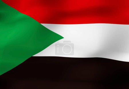 Foto de La bandera nacional de Sudán - Imagen libre de derechos