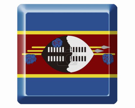 Foto de La Bandera Nacional de Swazilandia - Imagen libre de derechos