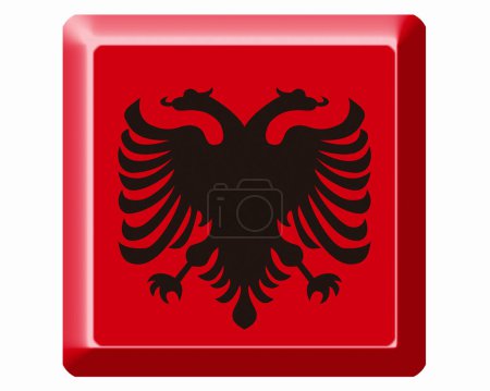 Téléchargez les photos : Le drapeau national de l'Albanie - en image libre de droit