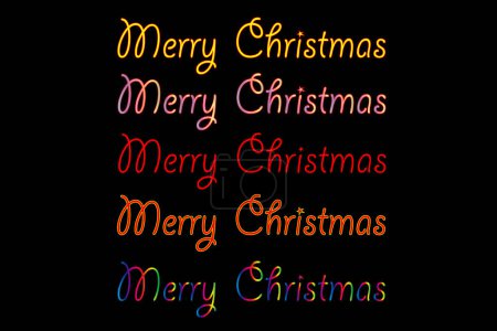 Photo for Christmas   lettering set, hand drawn design elements - Royalty Free Image