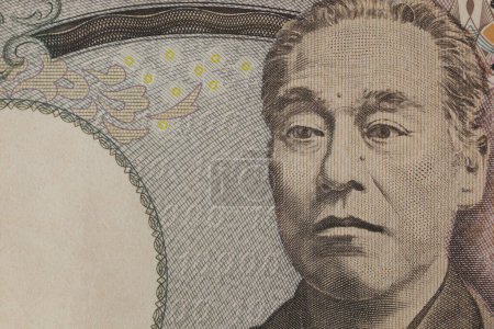 Téléchargez les photos : Gros plan du billet de banque yens japonais, monnaie japonaise - en image libre de droit