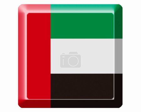 La bandera nacional de Emiratos Árabes Unidos
