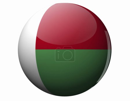 Foto de La bandera nacional de Madagascar - Imagen libre de derechos