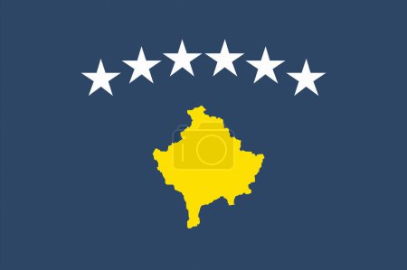 Téléchargez les photos : Le drapeau national du Kosovo - en image libre de droit