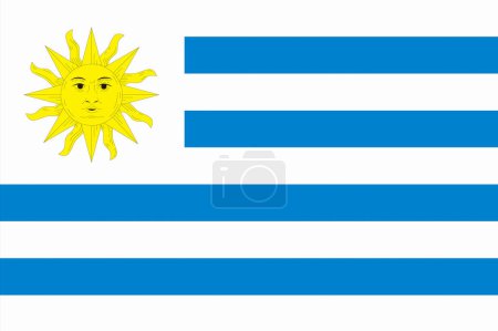 Foto de La Bandera Nacional de Uruguay - Imagen libre de derechos