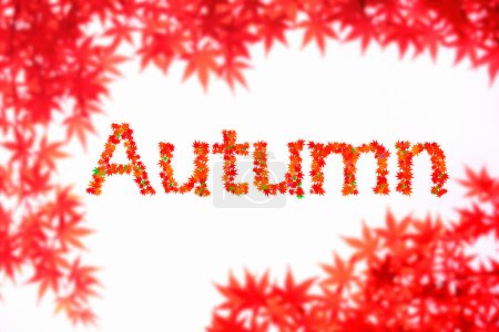 Photo for Word autumn on white background - Royalty Free Image