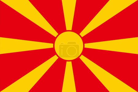 Téléchargez les photos : Le drapeau national de Macédoine - en image libre de droit