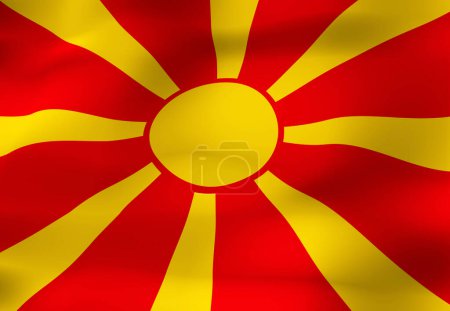 Téléchargez les photos : Le drapeau national de Macédoine - en image libre de droit