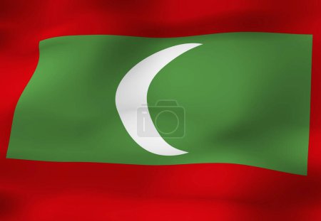 Photo for The National Flag Of Maldives - Royalty Free Image