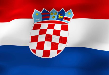 Téléchargez les photos : Le drapeau national de la Croatie - en image libre de droit