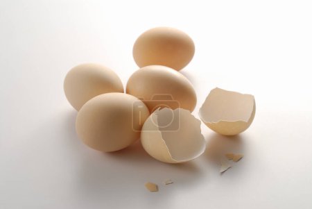 Photo for A bunch of eggs on background, close up - Royalty Free Image