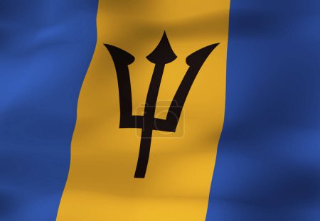 Téléchargez les photos : Le drapeau national de la Barbade - en image libre de droit