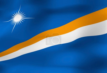die Nationalflagge der Marshallinseln