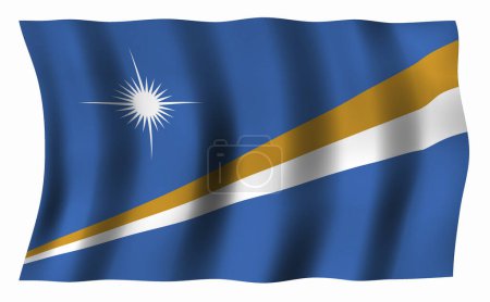 Foto de La bandera nacional de Islas Marshall - Imagen libre de derechos