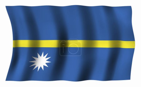 La bandera nacional de Nauru
