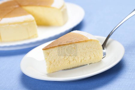 Photo for Close up view of delicious cheesecake on table - Royalty Free Image