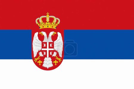 Photo for The National Flag Of Serbia - Royalty Free Image