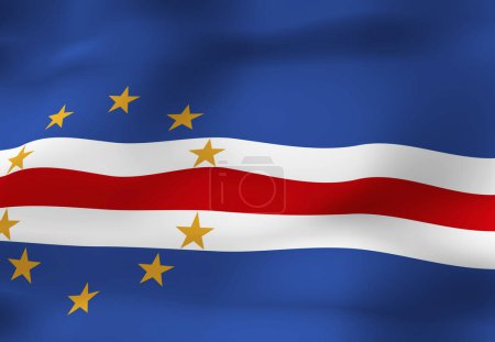 Foto de La Bandera Nacional de Cape Verde - Imagen libre de derechos