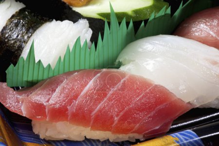 Foto de Primer plano del juego de sushi, comida japonesa - Imagen libre de derechos