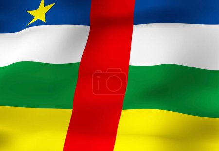 Foto de La bandera nacional de República Centroafricana - Imagen libre de derechos