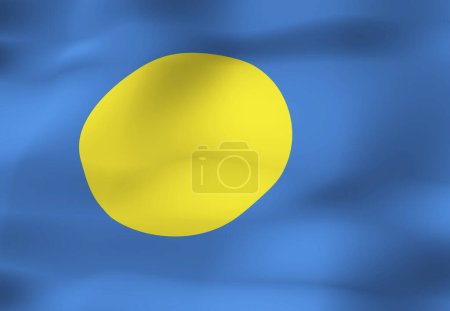 Téléchargez les photos : Le drapeau national des Palaos - en image libre de droit