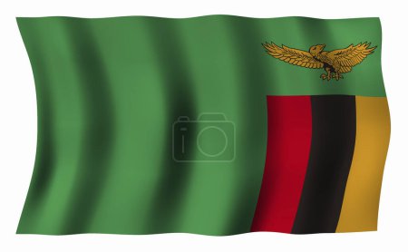 Foto de La bandera nacional de Zambia - Imagen libre de derechos