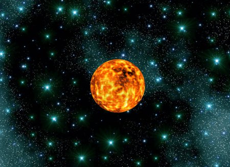 Foto de Estrellas y planeta en el espacio exterior - Imagen libre de derechos