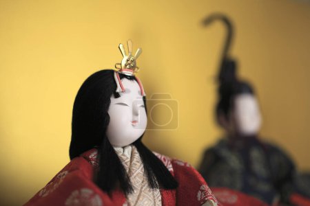 Photo for Hina Dolls, Ohina-sama and Odairi-sama. Traditional Japanese dolls. - Royalty Free Image