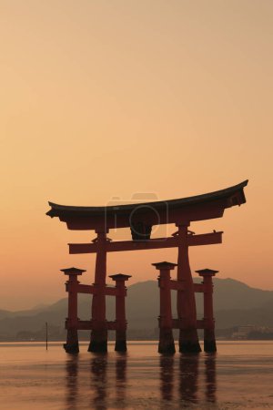 A view of the Great Torii at Miyajima Island