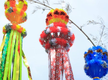 Beautiful Tanabata Festival decorations in Japan
