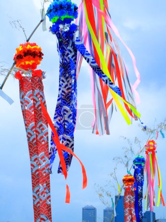 Photo for Beautiful Tanabata Festival decorations in Japan - Royalty Free Image
