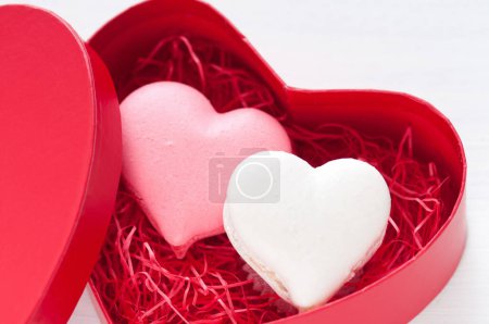 Photo for Red gift box with hearts. valentine 's day concept. - Royalty Free Image