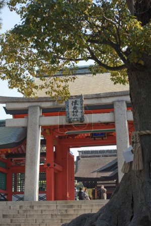 Photo for Sumiyoshi Taisha shrine located in Sumiyoshi, Osaka, Japan - Royalty Free Image
