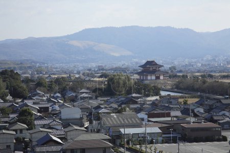 Photo for Beautiful panorama of city in Japan, view from hill - Royalty Free Image
