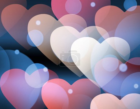 Téléchargez les photos : Beau fond créatif avec des cœurs colorés, fond de Saint-Valentin - en image libre de droit