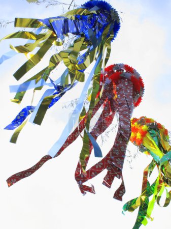 Beautiful Tanabata Festival decorations in Japan