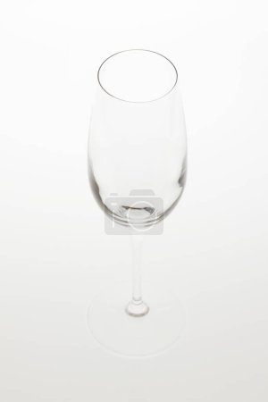 Photo for Empty transparent glass isolated on white background - Royalty Free Image