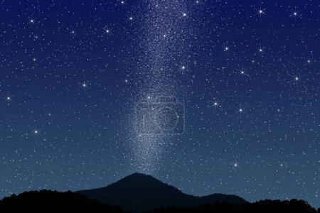Foto de Cielo nocturno con estrellas y vía láctea - Imagen libre de derechos